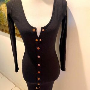 Fashion Nova Body-com Maxi Dress Rose Gold Snaps S